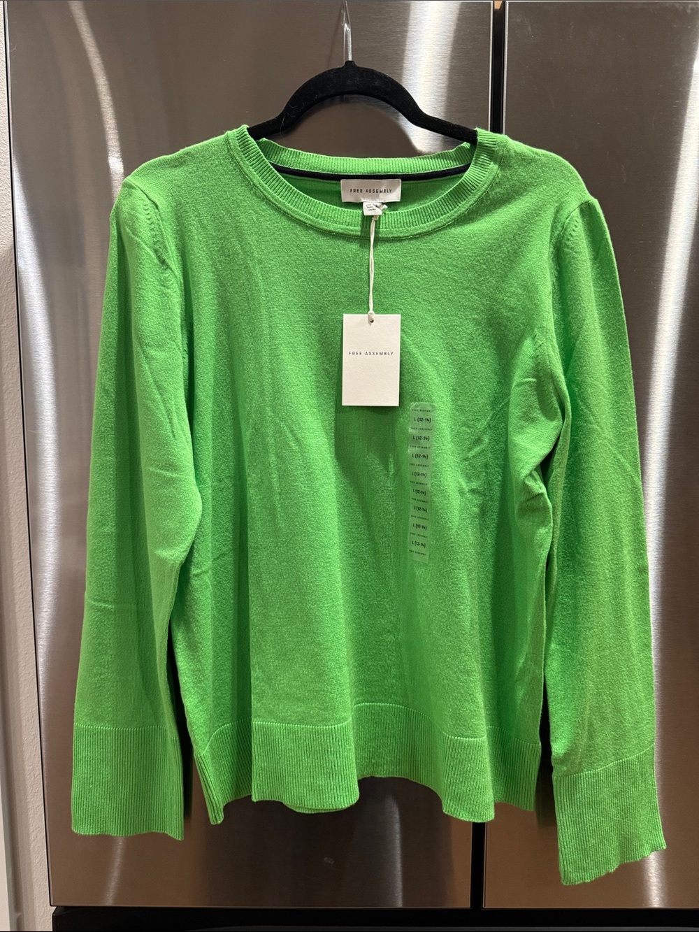 Free Assembly Bright Green Crewneck Sweater